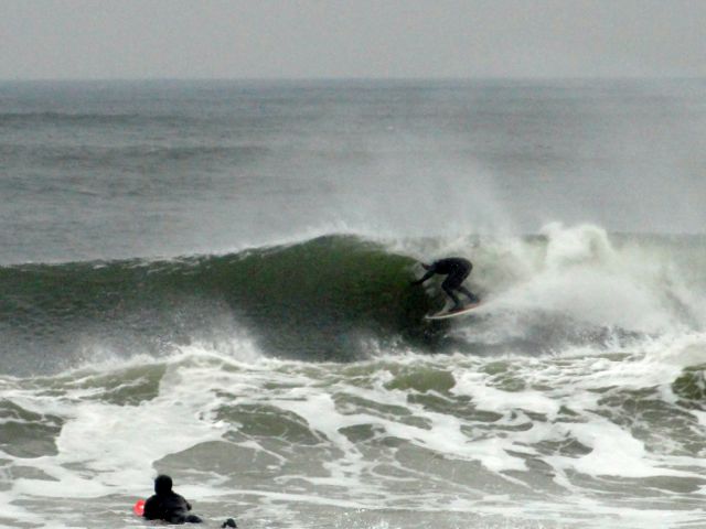 Good surf in Ocean City, NJ, off the Third Street jetty on Saturday, Jan. 24, 2015.