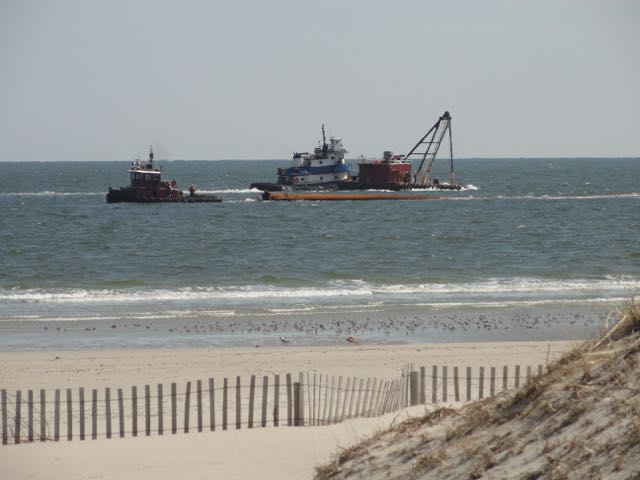 Beach replenishment in Ocean City NJ