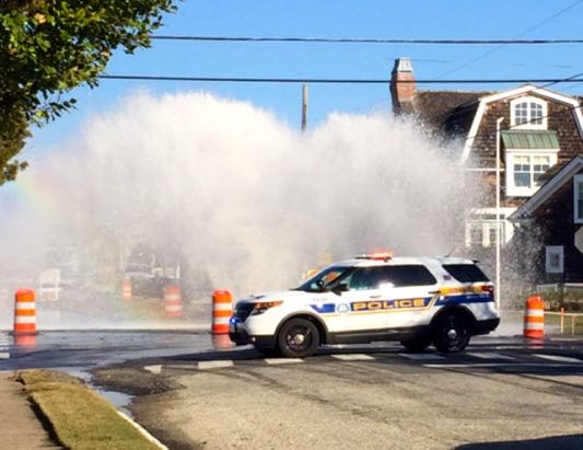 Water main break in Ocean City, NJ