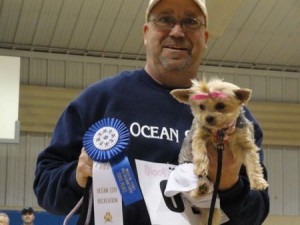 Best of Show winner David Steven and Tabby of Bensalem, Pa.