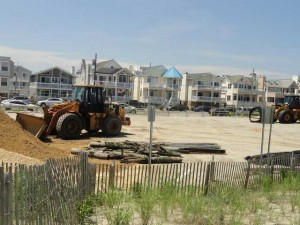 All that remained of the pier makes up a small pile stacked in the parking lot at 59th Street and Central Avenue in Ocean City, NJ