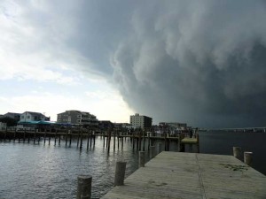 A front moves in over Ocean City late Tuesday afternoon (June 16) and brings heavy downpours and lightning.