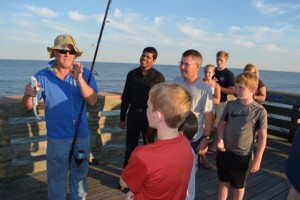 Bob Dever of Ocean City Fishing Club shows sand shark