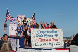 Ocean City Baby Parade 2015 Special Olympics triathlon team