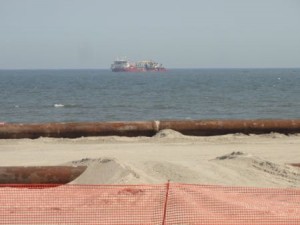 Liberty Island dredge beach replenishment in Ocean City, NJ 2015