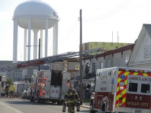 Firefighters limited a blaze on the 600 block of Haven Avenue to a single unit of nine contiguous homes.