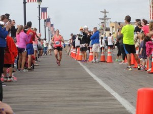 Megan D'Arcangelo was the top female finisher in the Half Marathon.