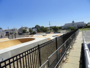 New fencing is in place at the park, which will be off limits until its official opening later this month.