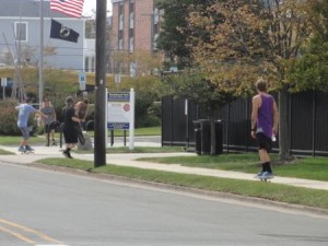 Skateboarders without helmets or pads complain about the closing of the new skate park on Tuesday — because too few people were using helmets or pads.