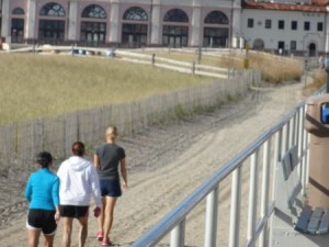 Some opt for a soft-sand detour between Sixth Street and Eighth Street.