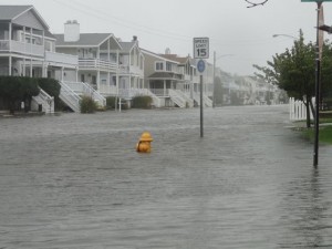 Flooding at 32nd Street and Haven Avenue during the height of the four-day northeast gale that swamped streets last weekend.