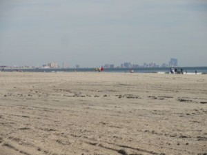 A healthy hike remains for beach visitors to reach the ocean's edge at rebuilt beaches between 37th Street and 59th Street in Ocean City, NJ.