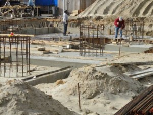 Some concrete footings are in place for the new GaleForce roller coaster at Playland's Castaway Cove.