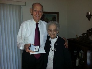 World War II Air Force Veteran Ed Weldon was previously honored for his service by Ocean City’s Sons of the American Legion Squadron 524 as part of their Veterans Appreciation Outreach Program. Weldon was lead pilot of a B52 bomber named The Bad Penny, and he earned the Purple Heart, Air Medal and POW Medal. Ed’s wife Marie shared that moment with him during a ceremony held at The Shores at Wesley Manor.