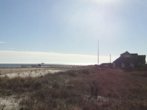 At the moment, the dredge Illinois is stationed near but not in Corson's Inlet.