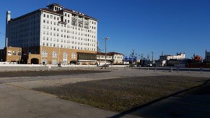 Site of the proposed six-story 111-unit Soleil hotel-condo complex is at 11th Street and Ocean Avenue in Ocean City — currently a parking lot adjacent to the Flanders Hotel.