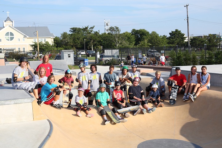 Campers and instructors at the first session of the FCA Skate Camp