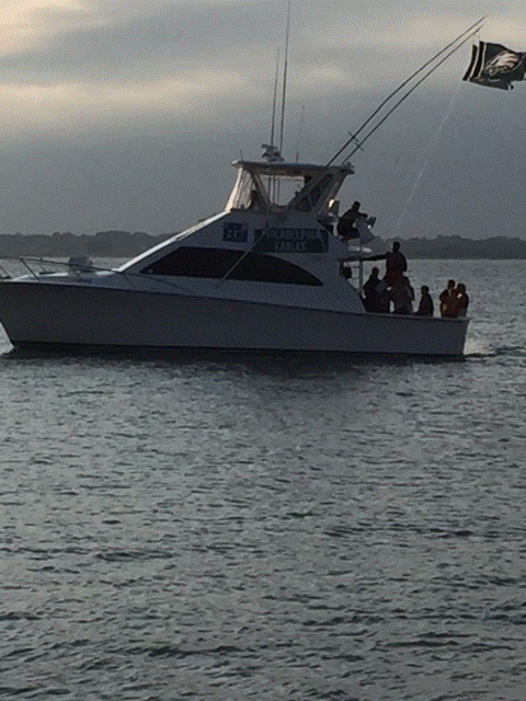 Eagles boat in the Night In Venice parade