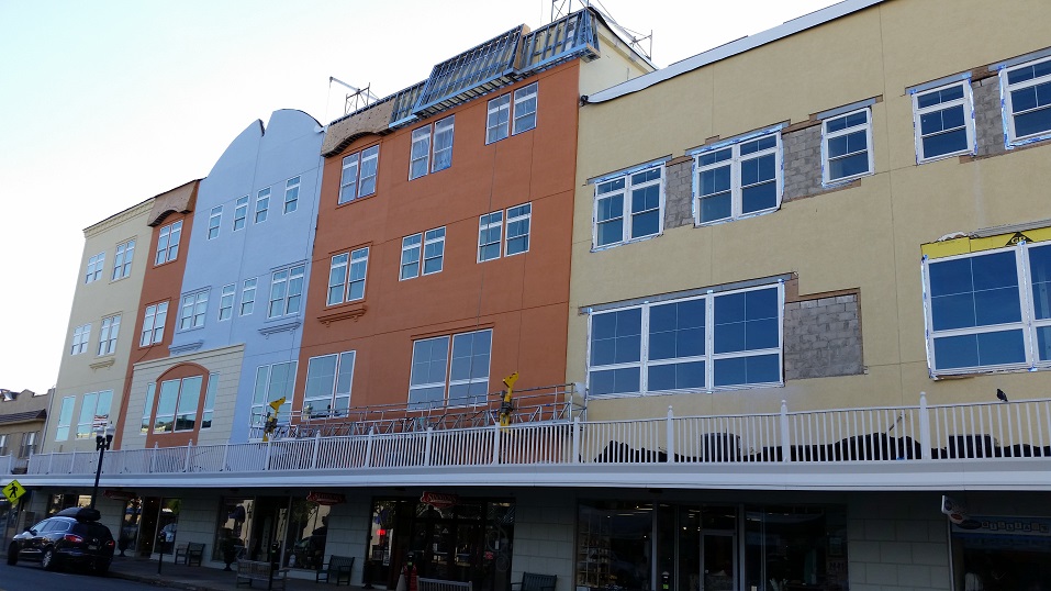 The landmark former Stainton's Department Store building on Asbury Avenue is being redeveloped into 22 condos on the top floors. Retail shops will remain open on the ground floor.