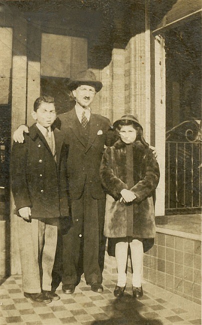 “Joseph, Gay and Marian in front of Talese’s Ocean City Tailor Shop. 

 Photograph courtesy of Marian Talese”