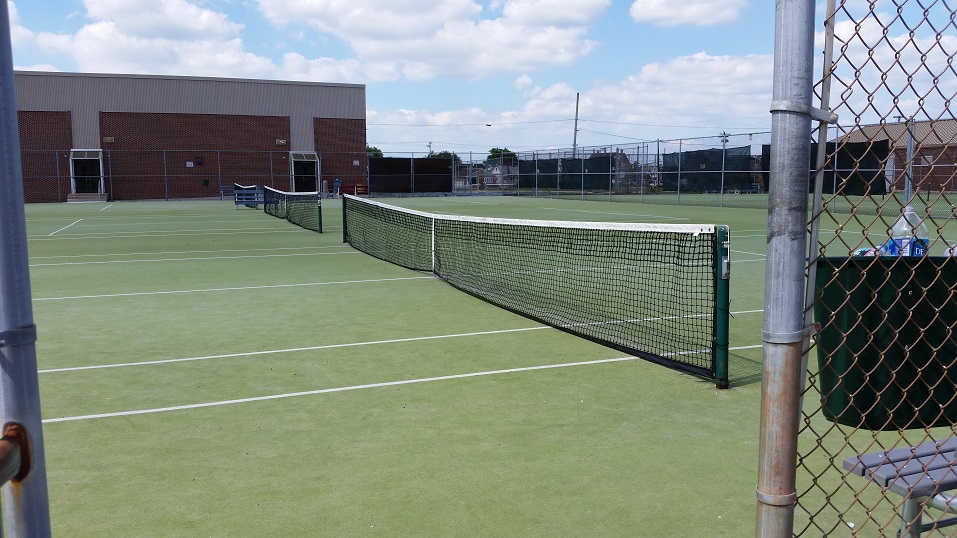 Tennis courts at 18th Street next to the Ocean City Intermediate School are proposed as the new home for pickleball games. The site would double for tennis and pickleball.