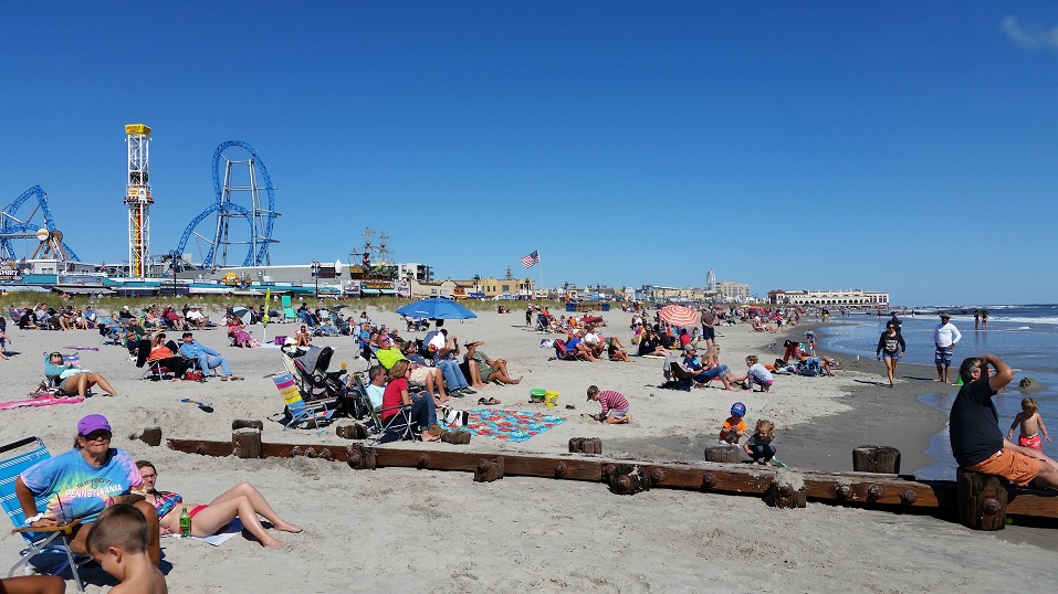 Thousands of air show spectators watched the action unfold overhead from prime spots on the beaches between Sixth and 14th streets.