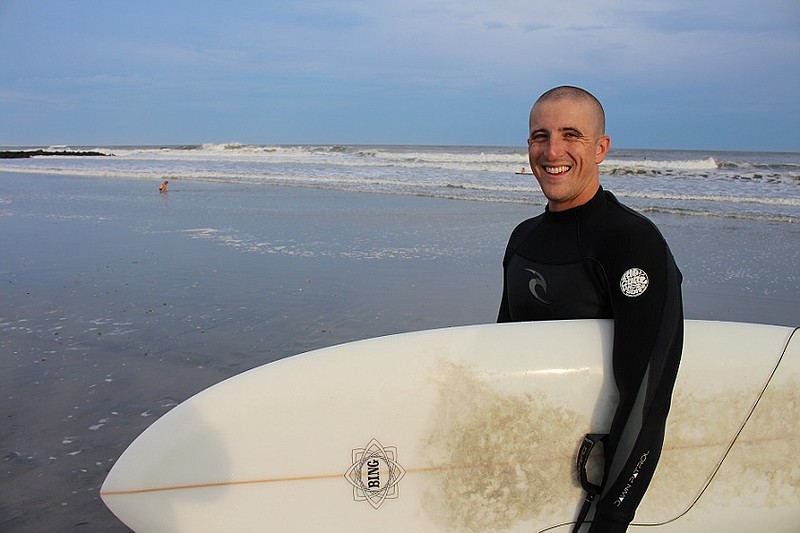 Ted Hein caught some nice waves yesterday at 4th St. 