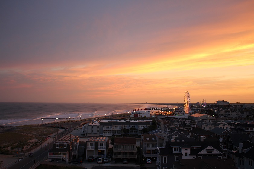 Twilight on the OC Boardwalk and beach