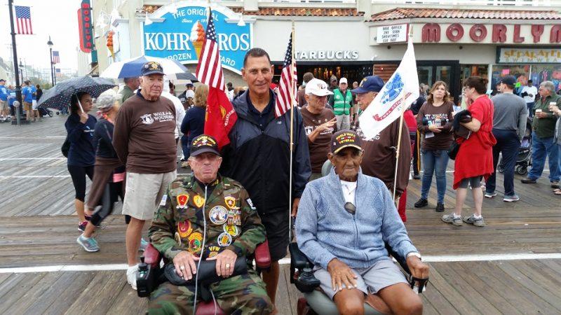 Congressman Frank LoBiondo, center, joined veterans J.R. Robinson and Chester DeFelice at the 2016 Walk for the Wounded. 