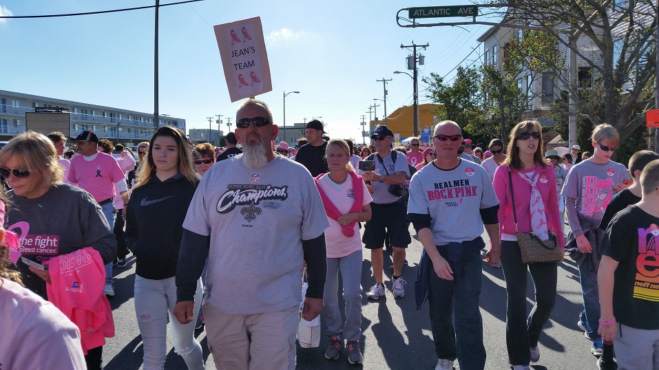 Waves of walkers started out at Ninth Street before strolling on the Boardwalk.