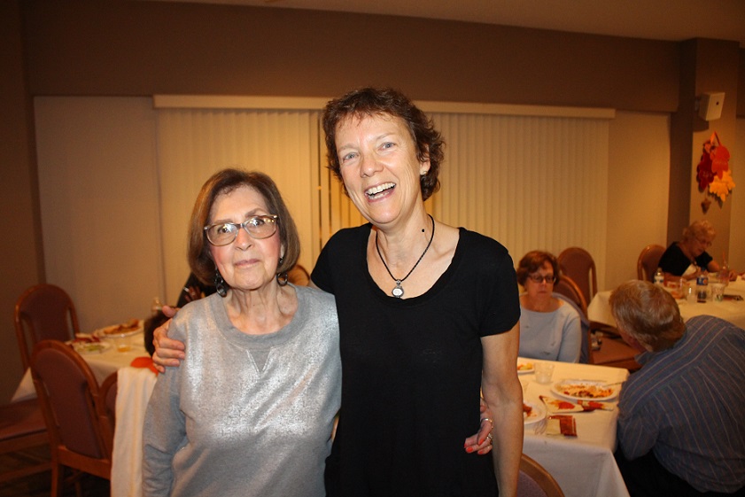 Rhoda Brown (left) organizes Gardens Plaza's monthly Ladies Lunch and Pam Perry put the Annual Community Pot Luck Dinner together.