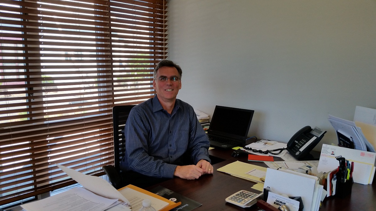 Booth, pictured at his office on 34th Street in Ocean City, noted that sales of primary homes have been strong.