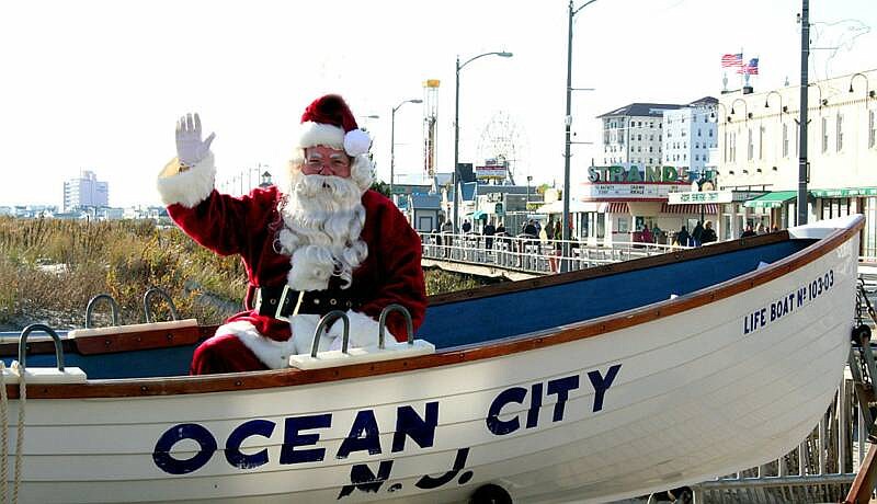 Santa Makes His Way to the Ocean City Boardwalk