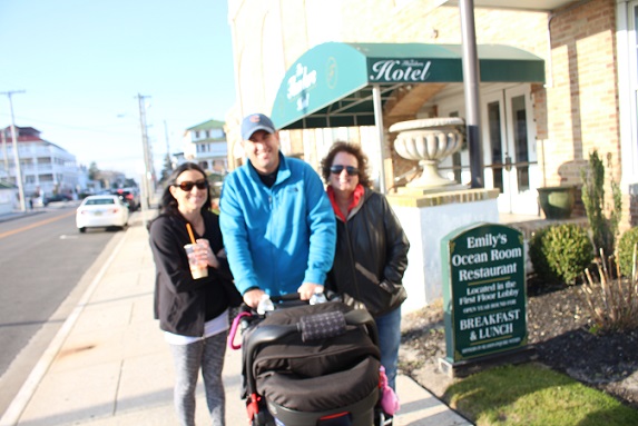 John Fitzgerald, wife Dana and mother-in law Janet with child