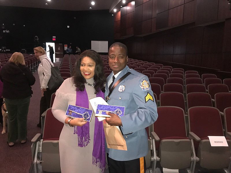 Rev. Marcia Stanford, of the Macedonia United Methodist Church, and Ocean City Police Sgt. Tyrone Rolls were honored for their community contributions.