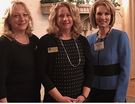 
Karen Bergman, Ocean City Council member and Catering Director of the Flanders Hotel, host for the event, Sue Sheppard Cape May County Surrogate and Kim Davidson Secretary of the Ocean City Chamber of Commerce. 