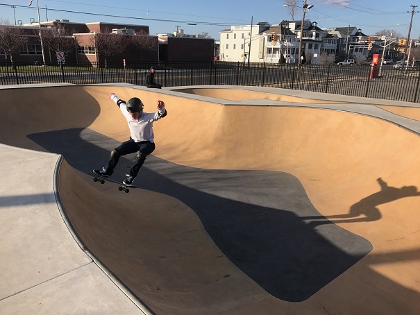 Nick Oteri, a Junior at OCHS catches some air at the skate park on Sunday.