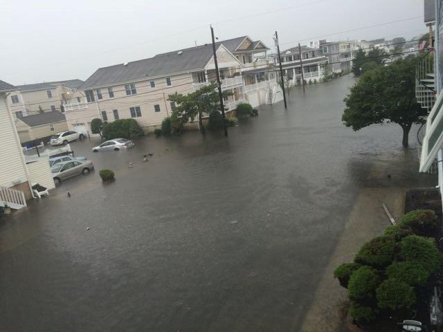 Summer flooding is shown on 30th Street, one of the roads slated for drainage improvements.