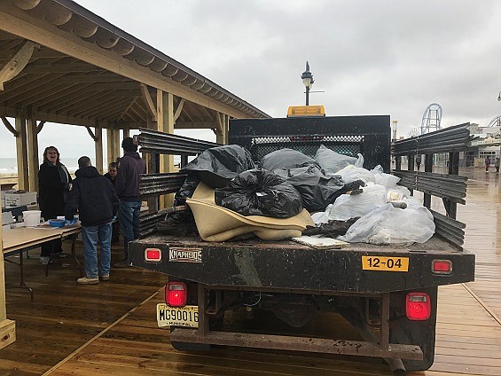 This is just some of the trash that was removed from the beach. 