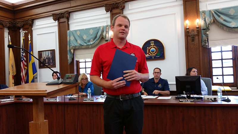 Jamieson appeared at the May 23 City Council meeting to accept a proclamation from Mayor Jay Gillian designating Beach Safety Week from May 27 to June 4.