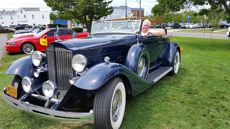 Dick Jones takes the wheel of his 1934 Packard convertible, a car that he bought for $99,000 in 2009.