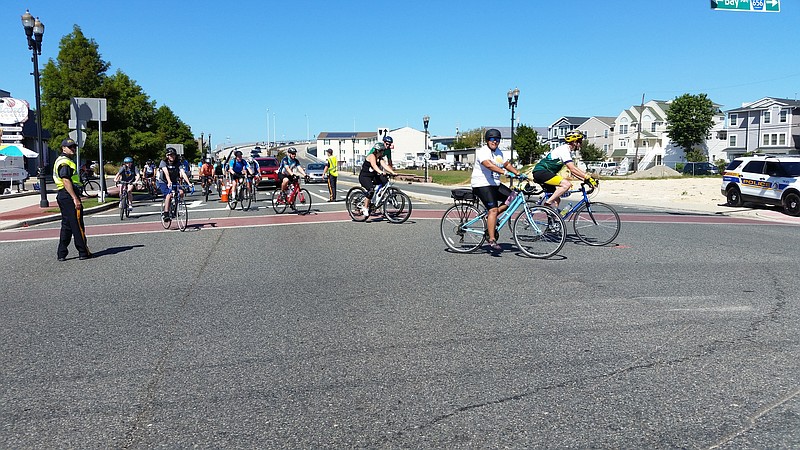 Cyclists enter Ocean City using the Route 52 Causeway as part of a new route for the ride this year.