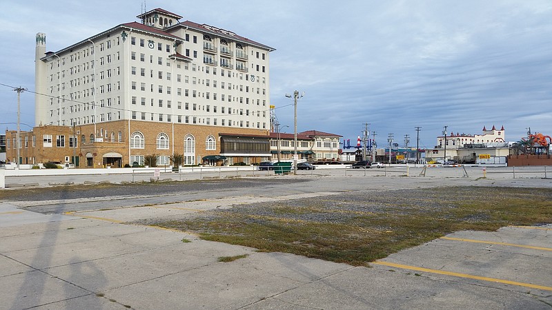 According to plans, Soleil Resort would be built on what is now a parking lot adjacent to the Flanders Hotel, in the background.