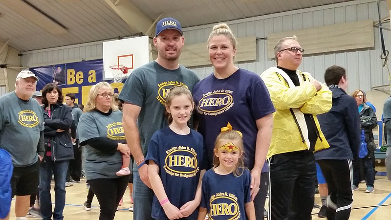 Jennifer Adamchak, John Elliott's sister, was joined at the fundraising walk by her husband, Mike, and daughters Anna, 8, and Nora, 5.