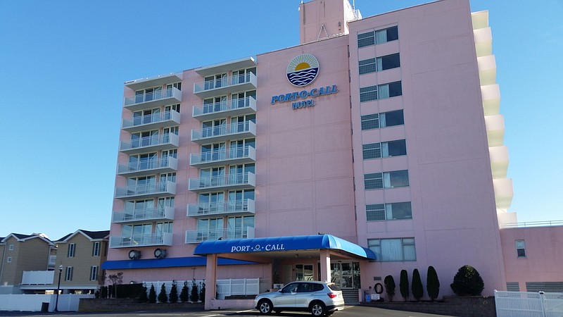 The pink-hued Port-O-Call Hotel has been a fixture at 15th Street and the Boardwalk since 1966.