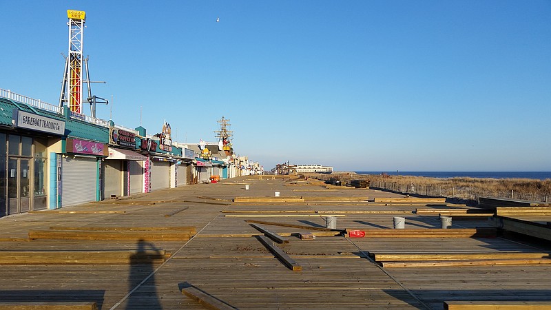 Separate from the beach replenishment project, the city is giving a $2.9 million facelift to the Boardwalk between 10th and 12th streets.