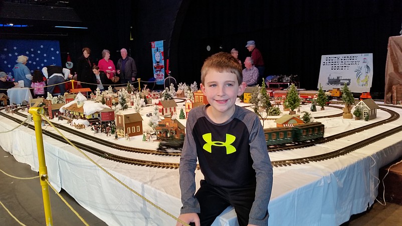 Model railroad buff Jimmy Ulrich, 7, of Mount Laurel, N.J., hopes he will get new toy trains this Christmas.