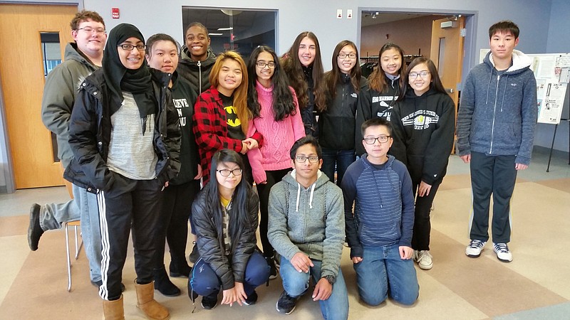 Students from the Key Club at Egg Harbor Township High School participated in the holiday cleanup.