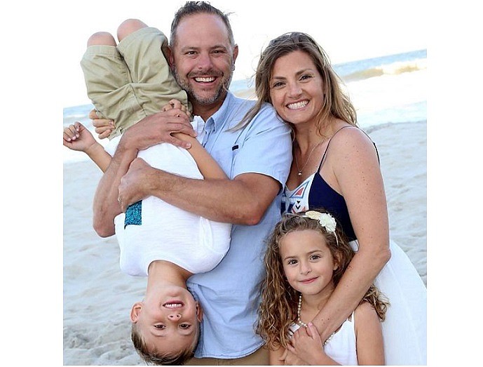 Lorie Rice with her husband Brad, of Ocean City, with their children Rocco, 7, and Anna, 8, enjoy family time.