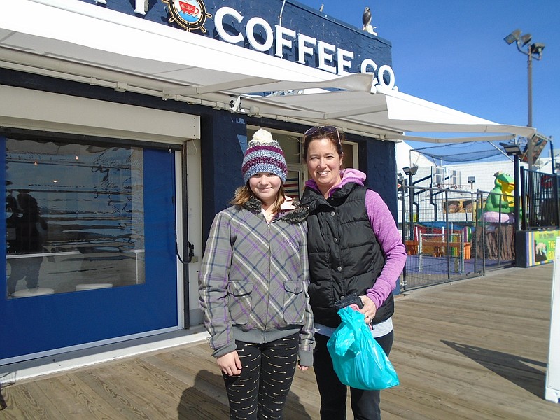 Stacy Ichinaga and her daughter Hana, 11, of Egg Harbor Township, get some good finds during the holiday weekend.